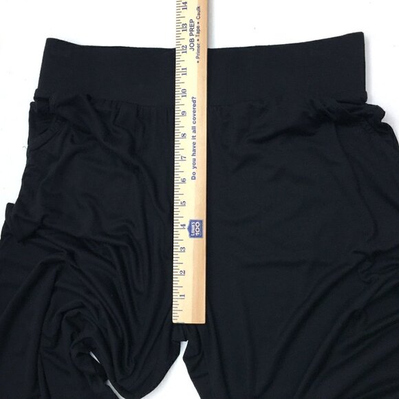 NEW Belle by Kim Gravel Black Wide Leg Pants Stretch Knit Lightweight Flowy XS - Picture 6 of 12